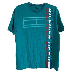 Tommy Hilfiger Denim T-shirt Mens Red White Blue Tshirt Large